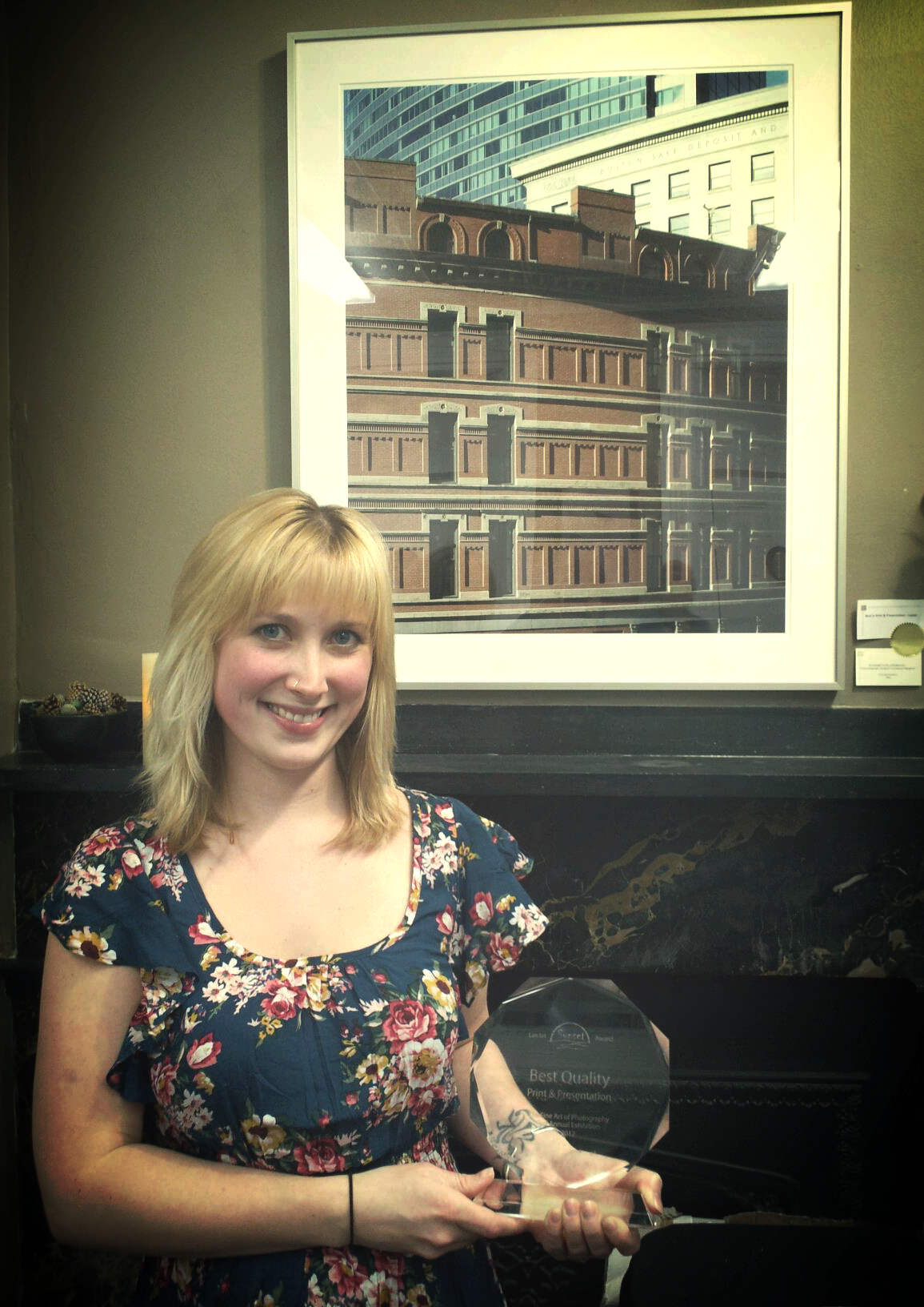 Holding the Lexjet Award for Best Print and Presentation