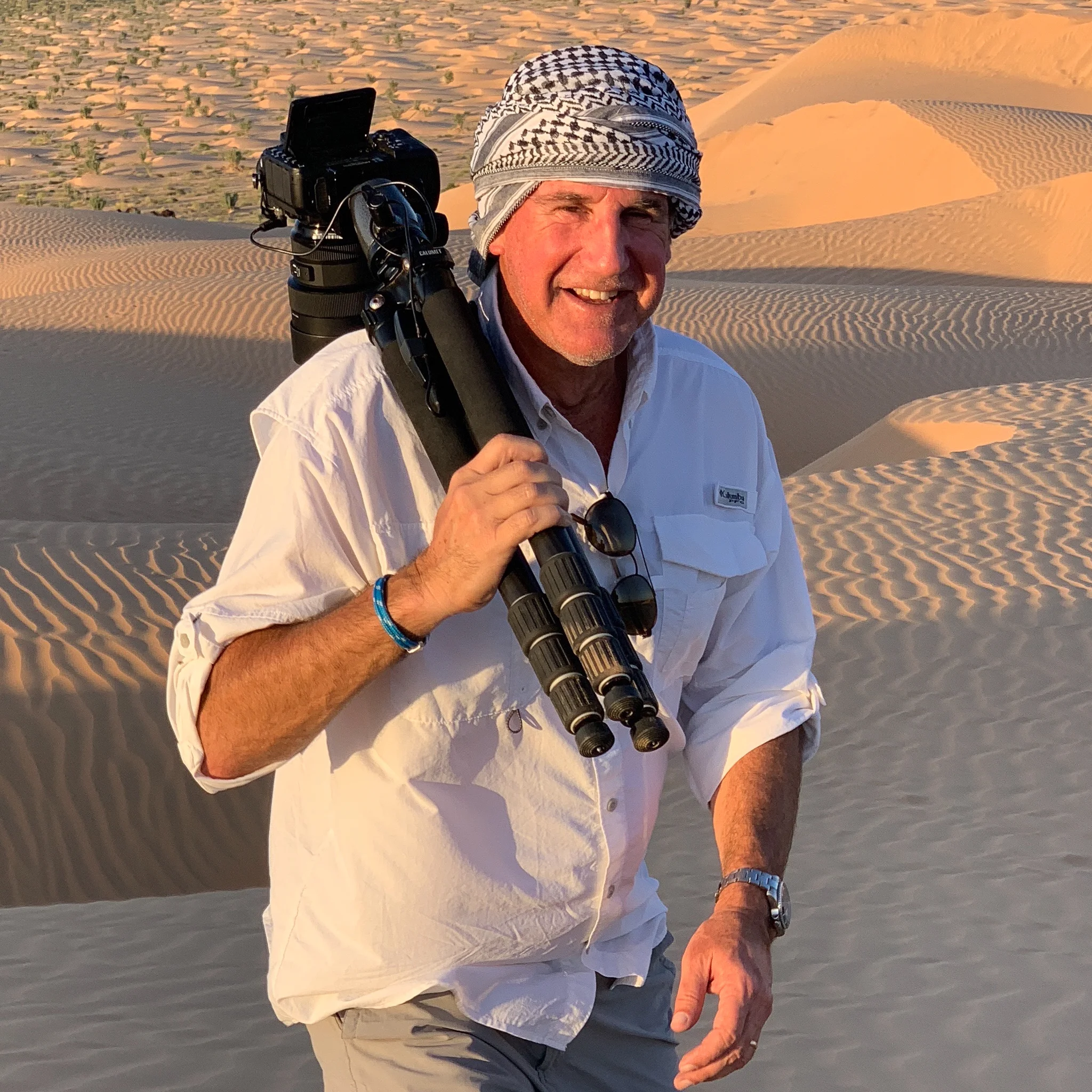 My feeble attempt at a turban. But I found out how useful they are, those bedouins are pretty smart!