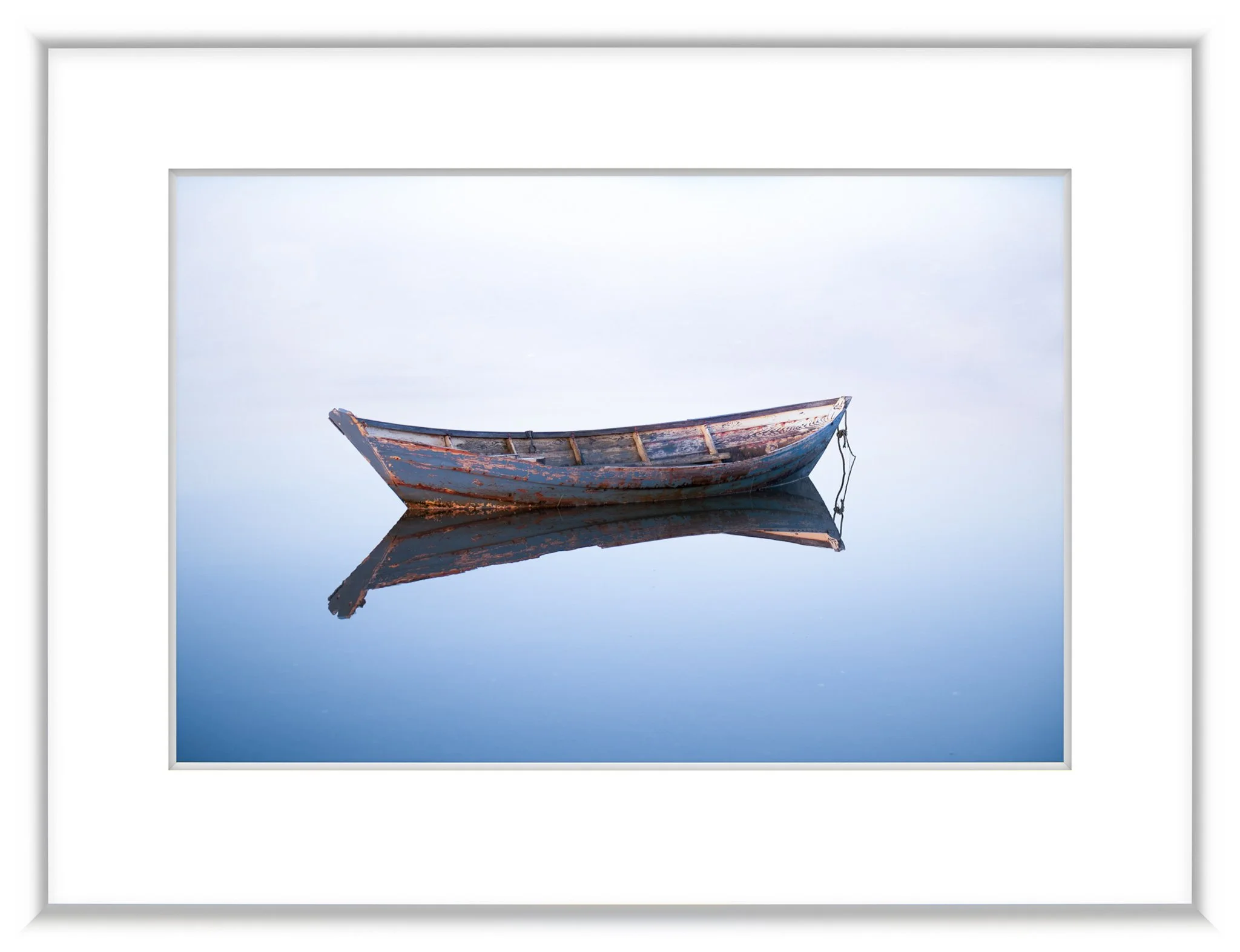 Blue Dory

 

 A lone dory.   A lone cobalt dory floats on tranquil waters, its weathered wood reflecting countless journeys. Sunlight dances on its hull, creating shimmering reflections in the calm sea. Amid the vast ocean, the dory stands as a simp