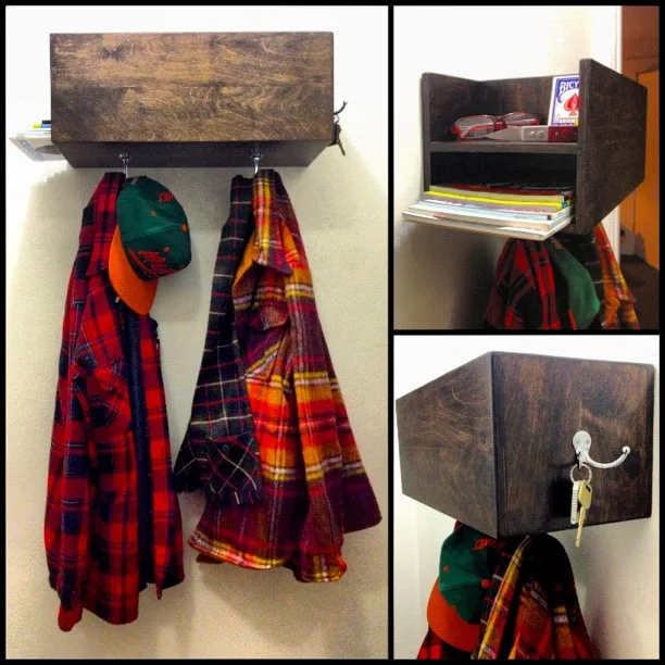 WALL CUBBY COAT RACK