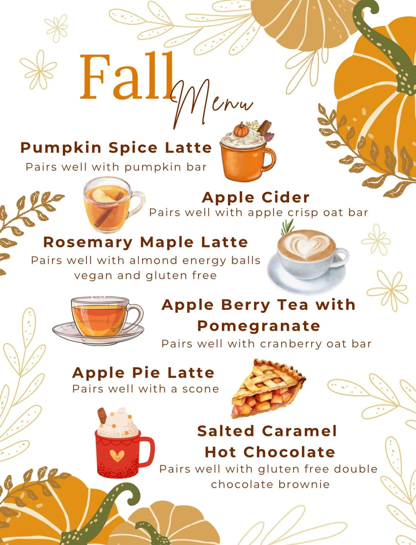 Fall is in full swing and so is our menu!!🍂🍎🥧
Come in and enjoy some old favorites and new specials only at Haute Coffee!