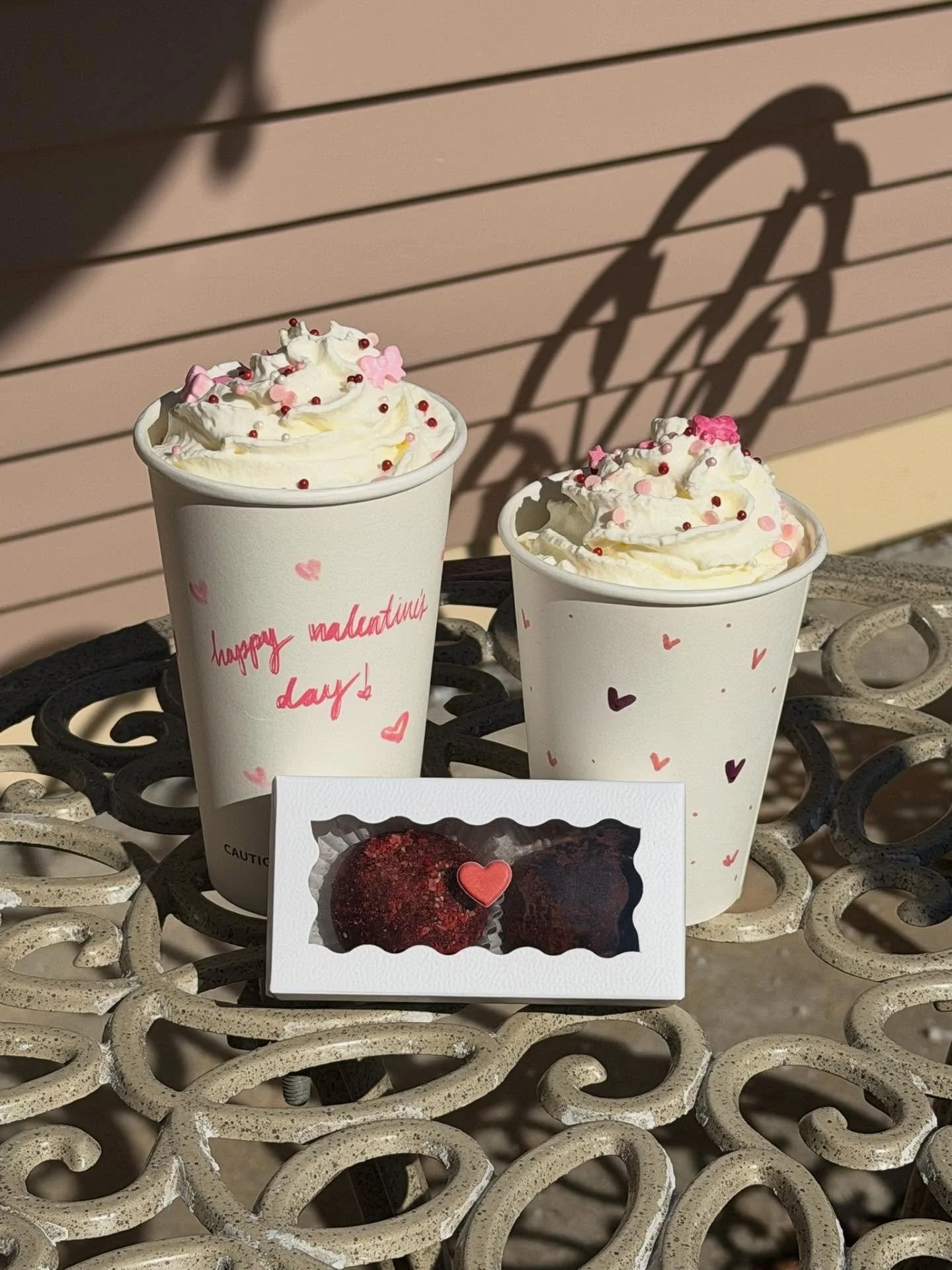 Strawberries &amp; Cream Hot Chocolate ✨ paired with our new rich chocolate truffles - the perfect sweet duo
