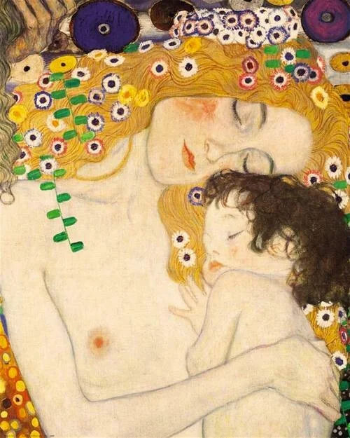 Gustav Klimt 'mother and child' .