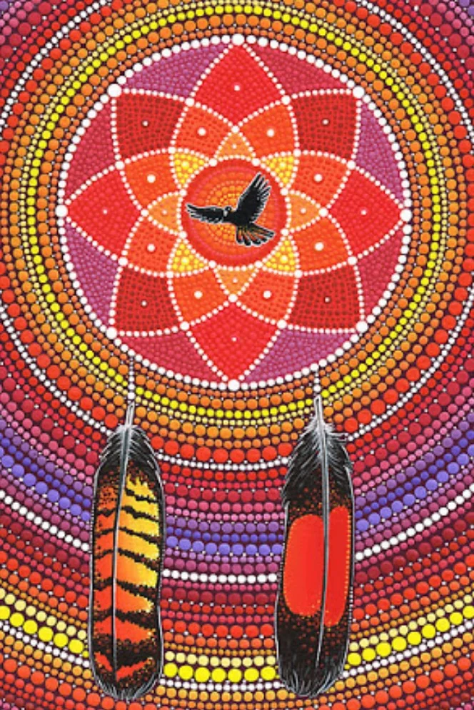 Elspeth McLean - 'red tailed black cockatoo dream catcher'