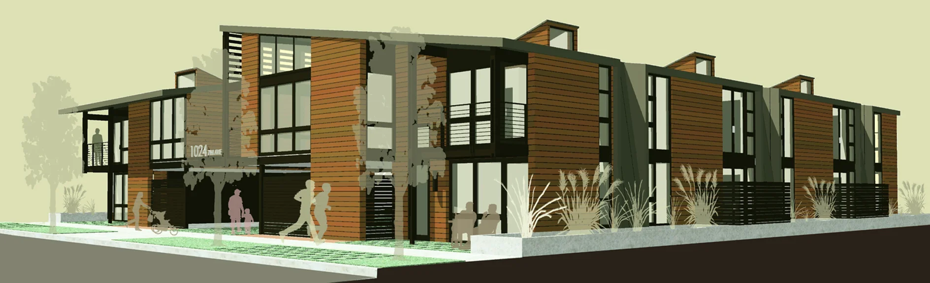 Portland Courtyard Housing Competition - Street View