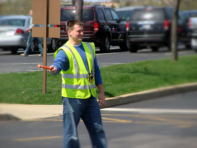 Andy serving guests in the parking lot