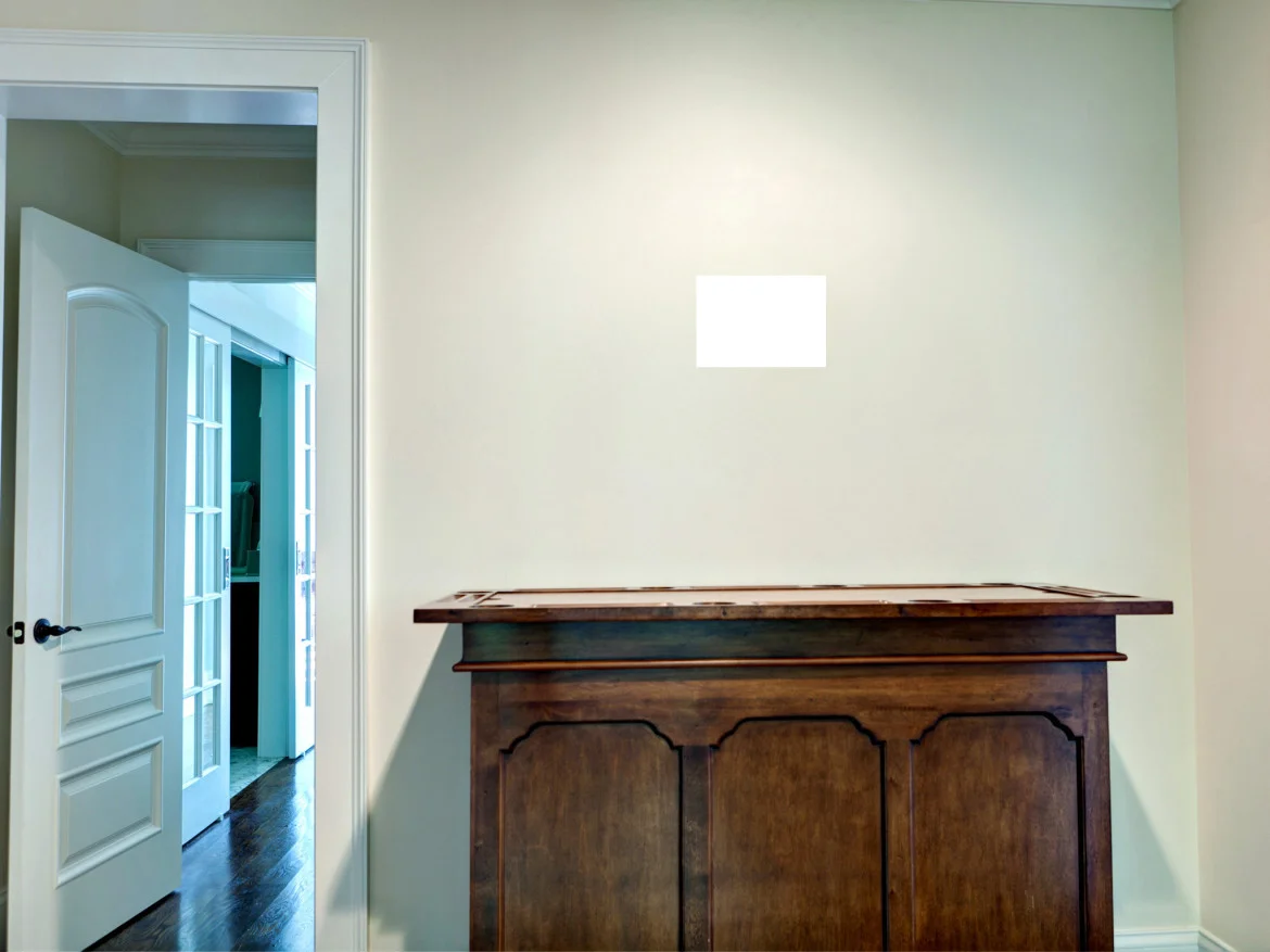 room image with 8.5x11 piece of paper