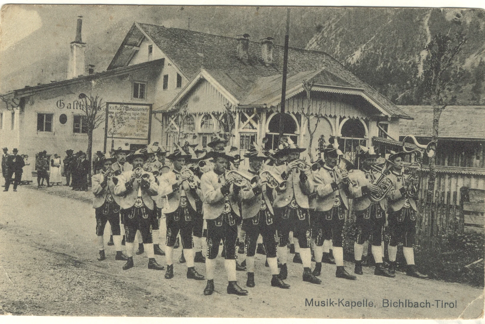 Einmarsch der Musikkapelle im Jahre 1910