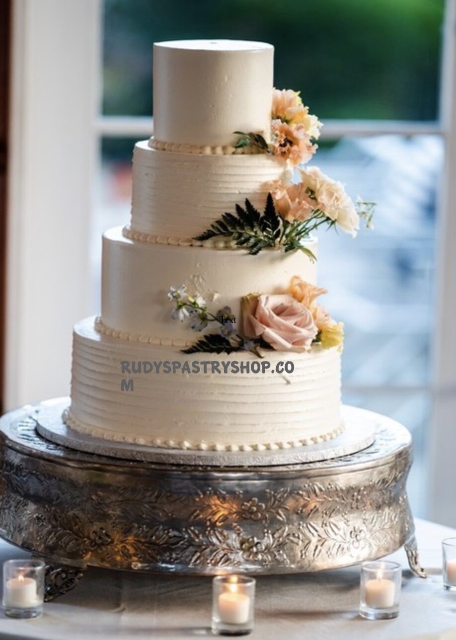 Peach Petal Wedding Cake