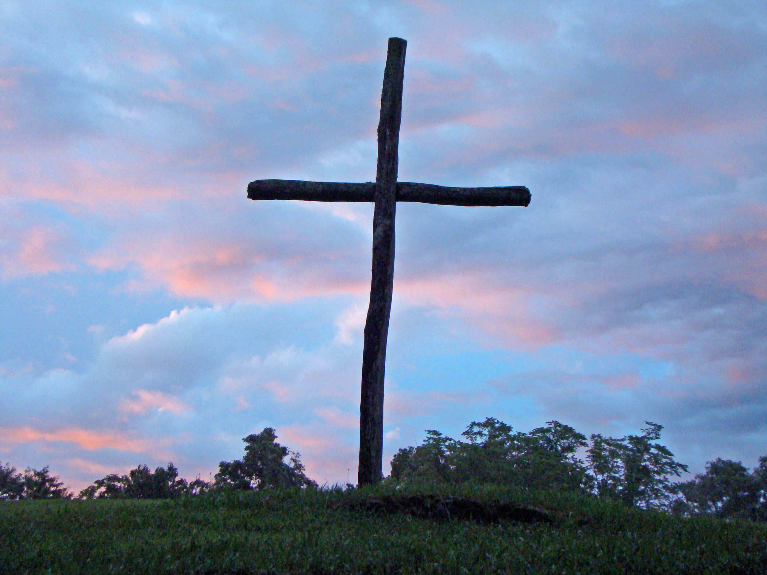 Old Cross against Blue Sunset.JPG