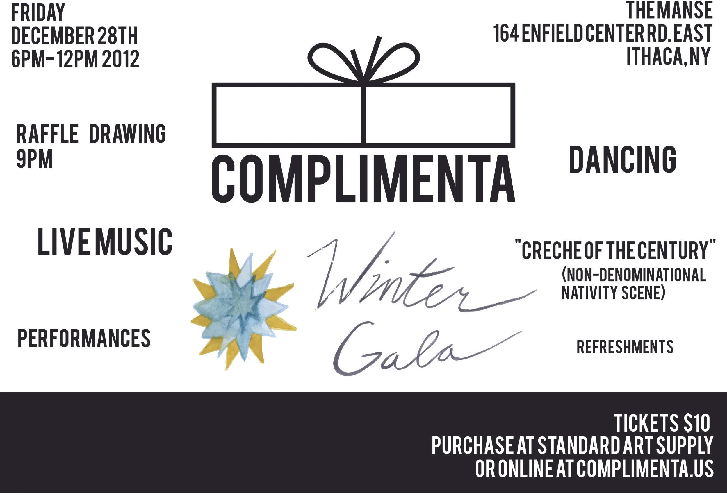 Invitation for Complimenta's Winter Gala