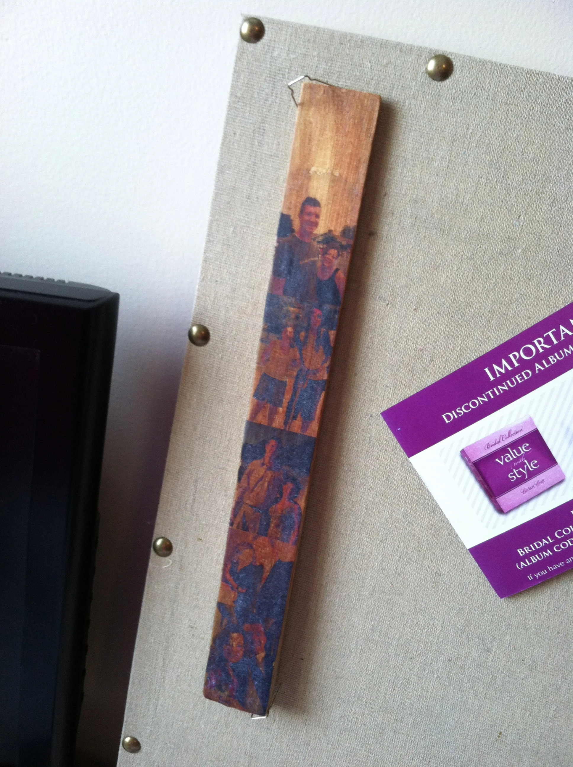 The stick now lives on my little memo board behind my desk.