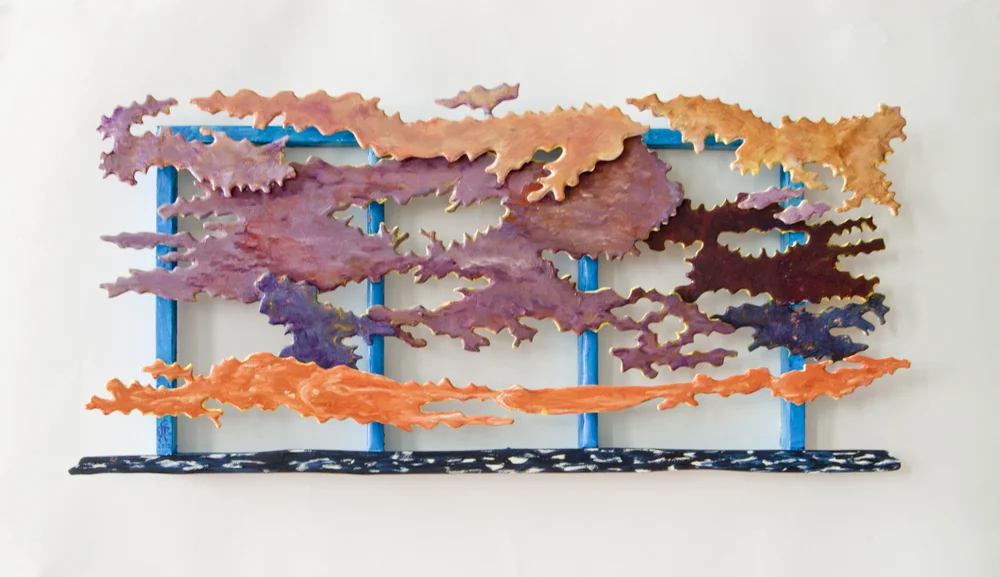 Sunset, Provincetown 2012 oil on wood 13.5" x 30"