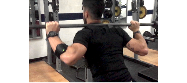Squat jumps are great tools, but the added convenience of using the Apollo SS Shirt from Skin Tech adds comfort to areas that can take a beating. The reason I think athletes don’t like jump squats as much is because of the wear and tear on their traps and upper spine, and padding the area is logical. 