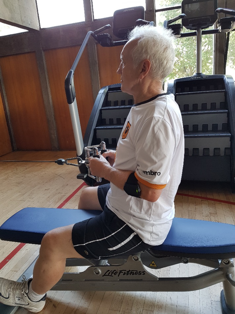 Figure 5. Measuring power in the seated row exercise