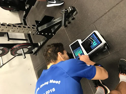 Figure 2: Athlete assessing velocity scores