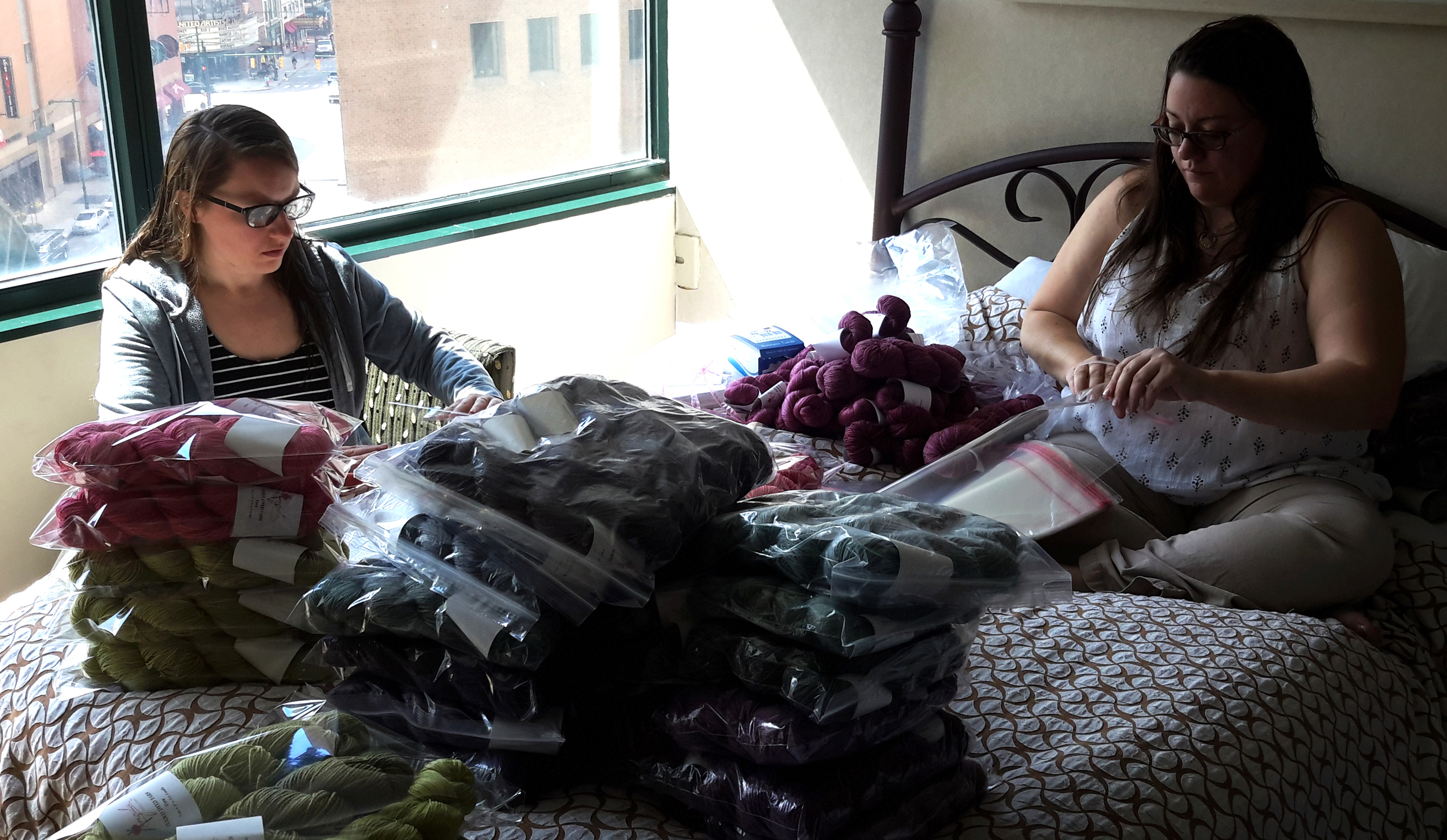 Sample It! kits contained one skein of each of the new yarns, all in the same colorway.