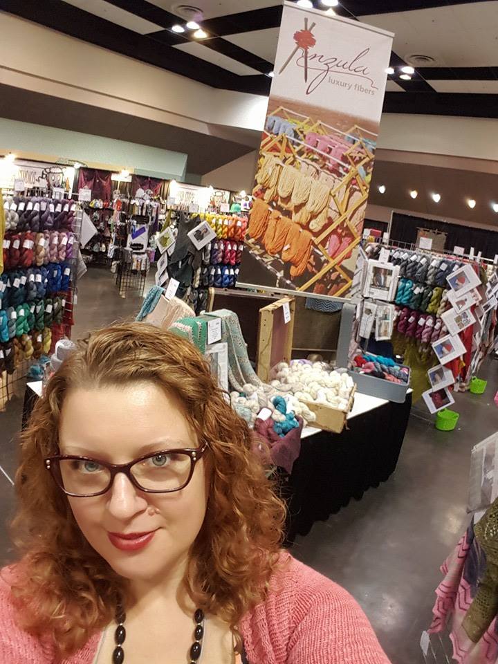 February 18: I love Stitches West . It's been 4 years since I last went, and every time I look at these photos of what our booth has become I get misty eyed. Freakin' gorgeous. And that's just Sabrina! 