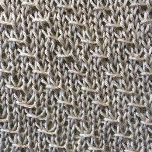 Milky Way in Lifted YO stitch, blocked.