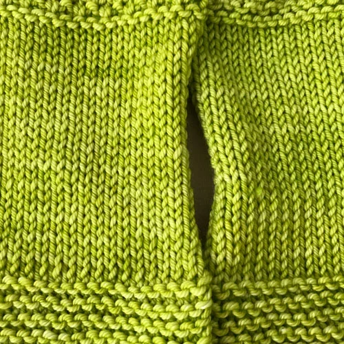 Stockinette Stitch Blocked vs. Unblocked
