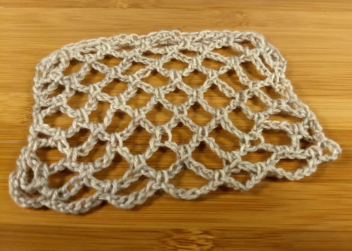 Net stitch in Anzula Milky Way.