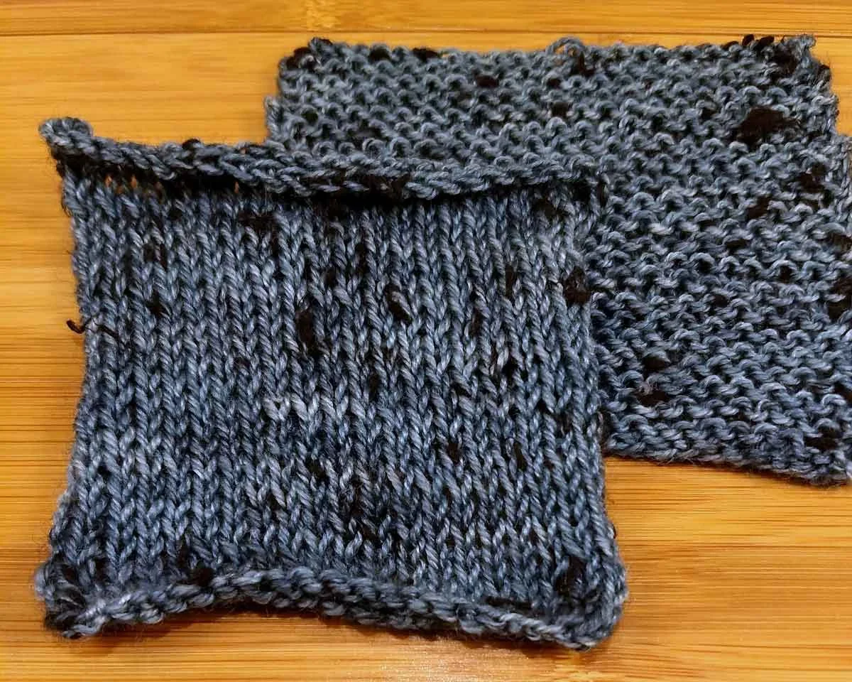 Dottie, knit swatches