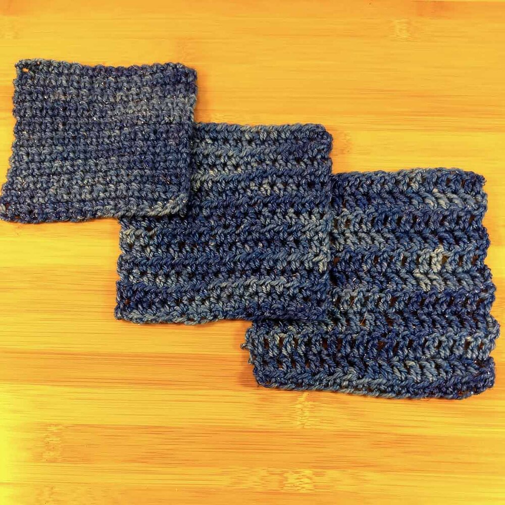 single, half-double, and double crochet
