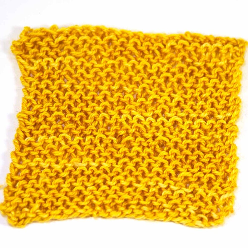 Luster in garter stitch