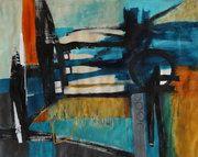 M ixed media acrylic painting by Carol Retsch-Bogart