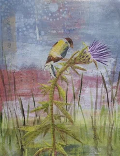 Finch with Thistle