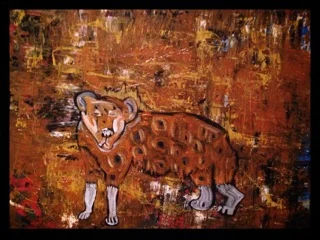 Hyena, acrylic on canvas, 30"x40"