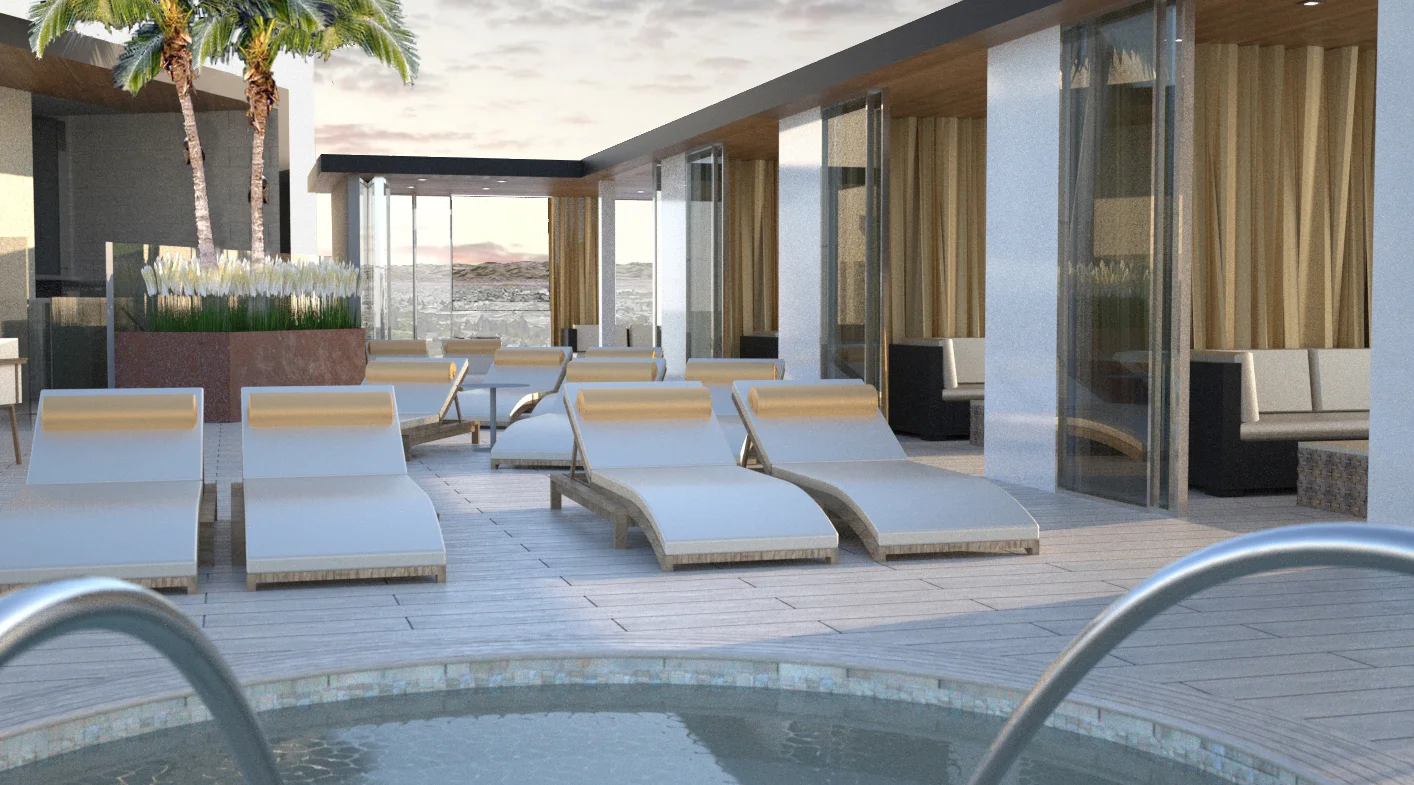 Rooftop lounge Cabanas