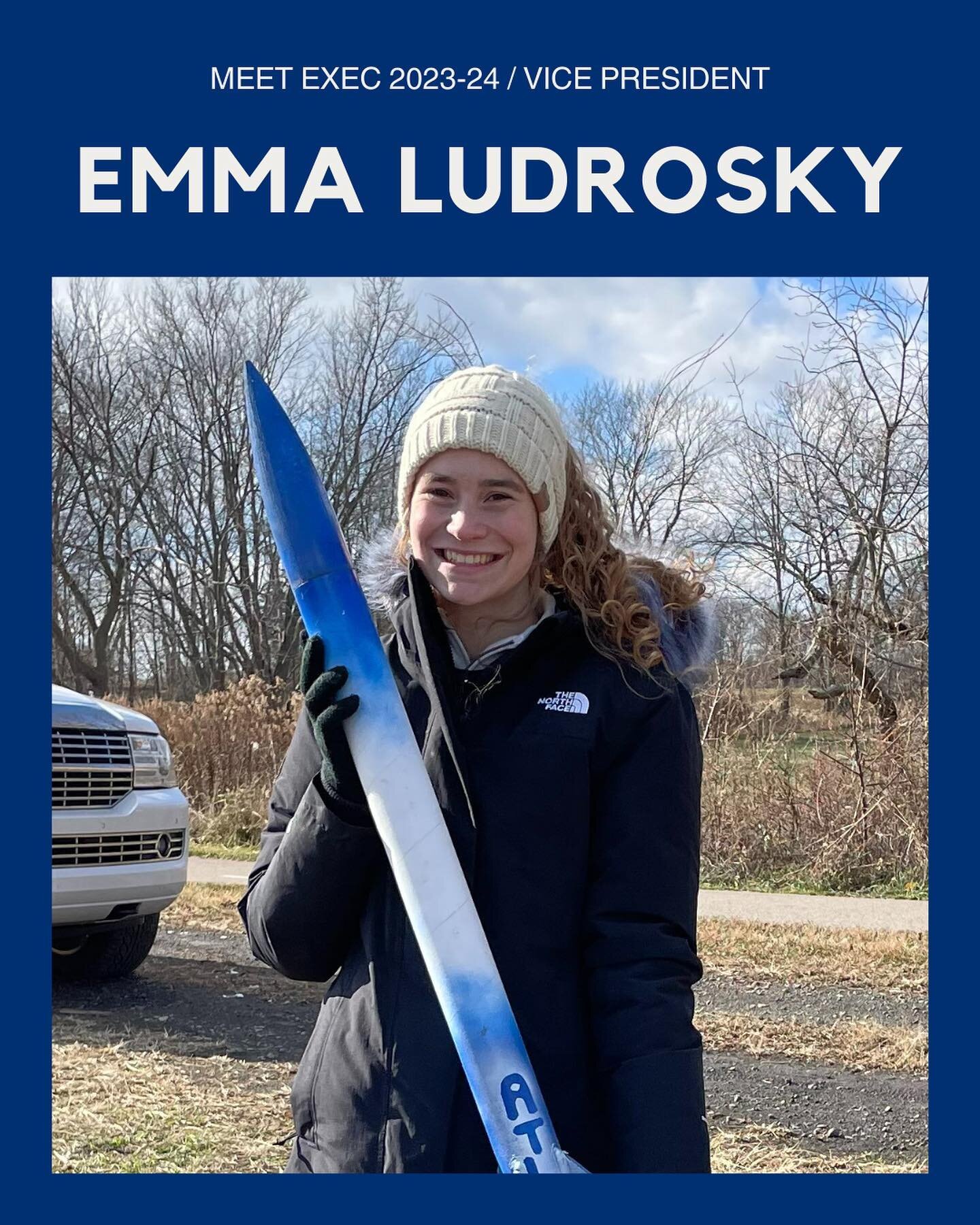 Meet our 2023-24 Exec Vice President: Emma Ludrosky 

Garnering early executive experience as secretary her freshman year, now sophomore Emma Ludrosky is making a difference in her vice president role. 

#caserocketteam #crt #cwru #cwruengineering #r