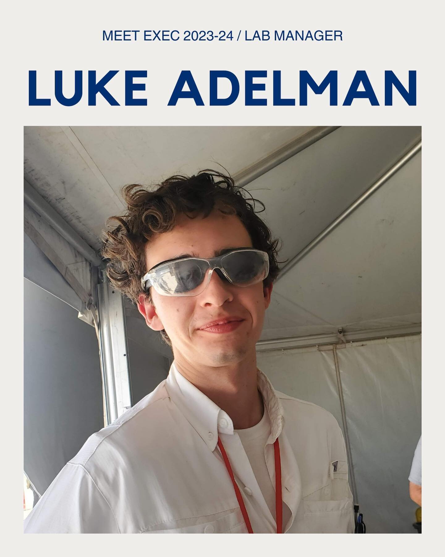 Leading the way in our CRT bay is this year&rsquo;s Lab Manager, Luke Adelman! 

Luke&rsquo;s tremendous work as Payload lead, leadership, and technological know-how makes him a great addition to the committee as lab manager.

#caserocketteam #crt #c