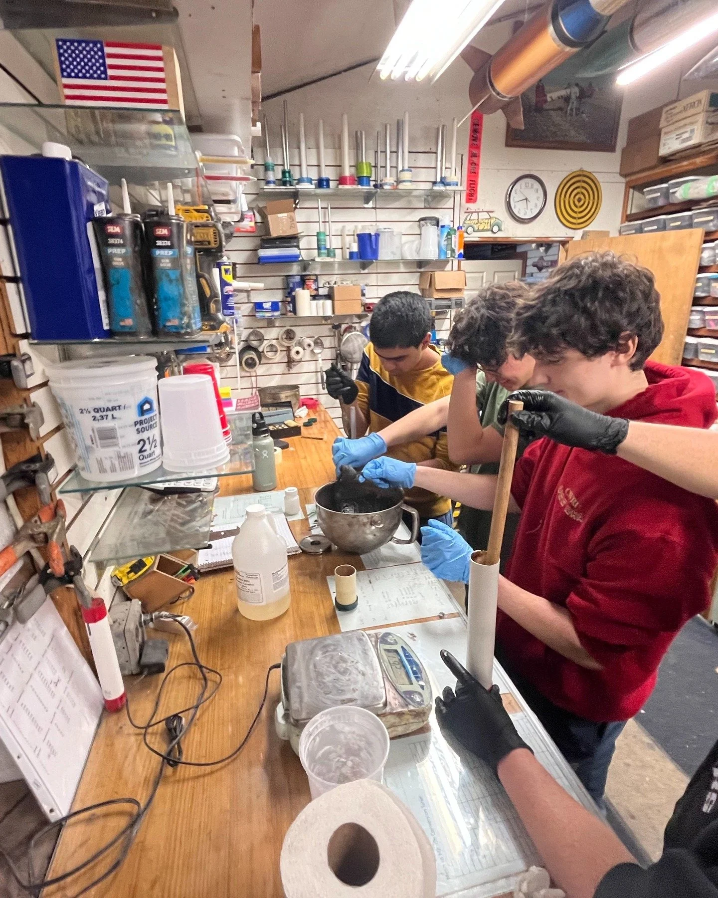 We are proud to share a major milestone for the Case Rocket Team: last Saturday, members of our Solid Propulsion project mixed and cast solid rocket propellant for the first time! After spending all of last semester on design, analysis, and simulatio
