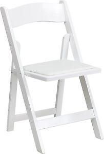 White Fold Out Wedding Chairs