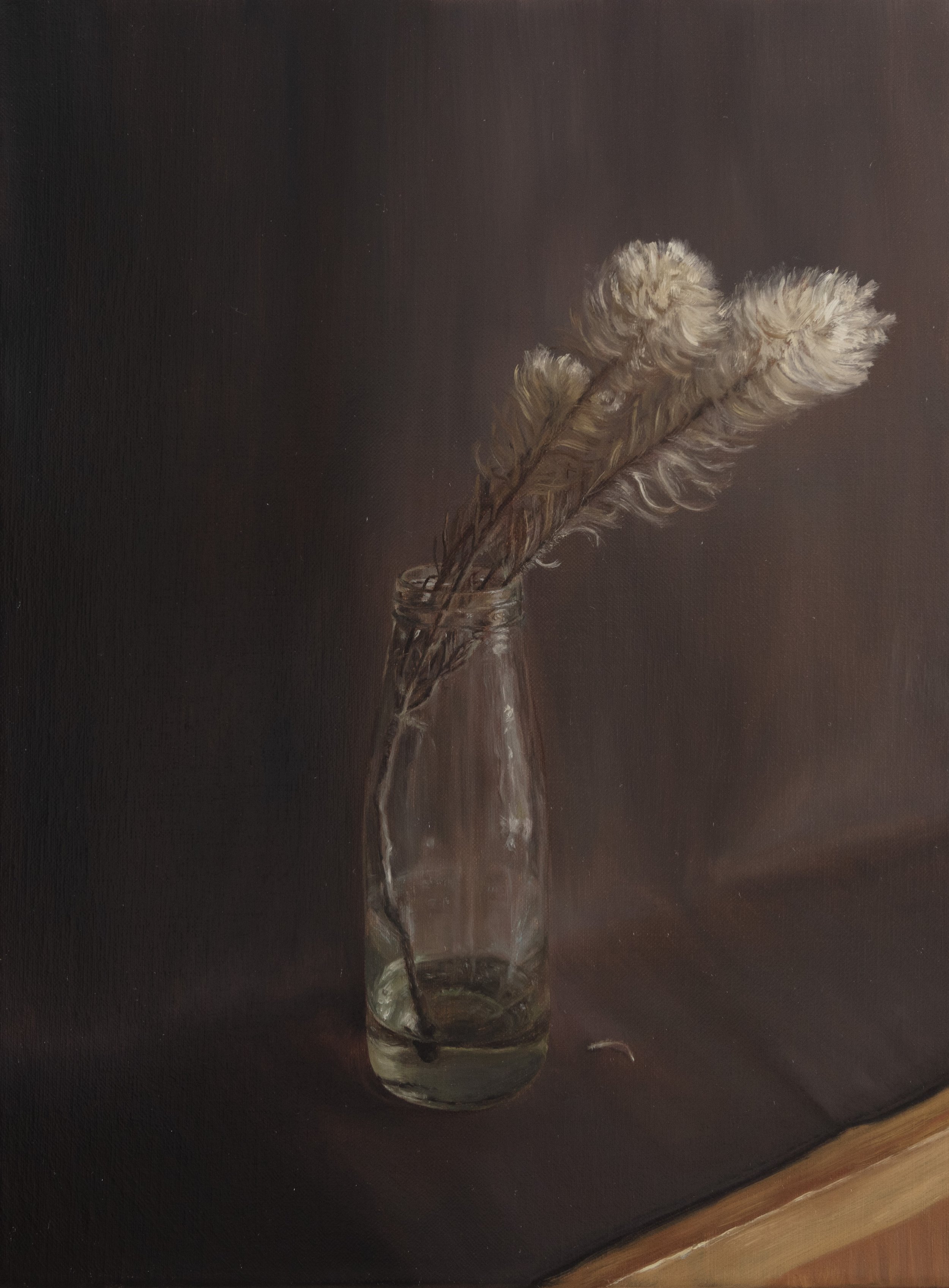 Featherhead in Glass Bottle