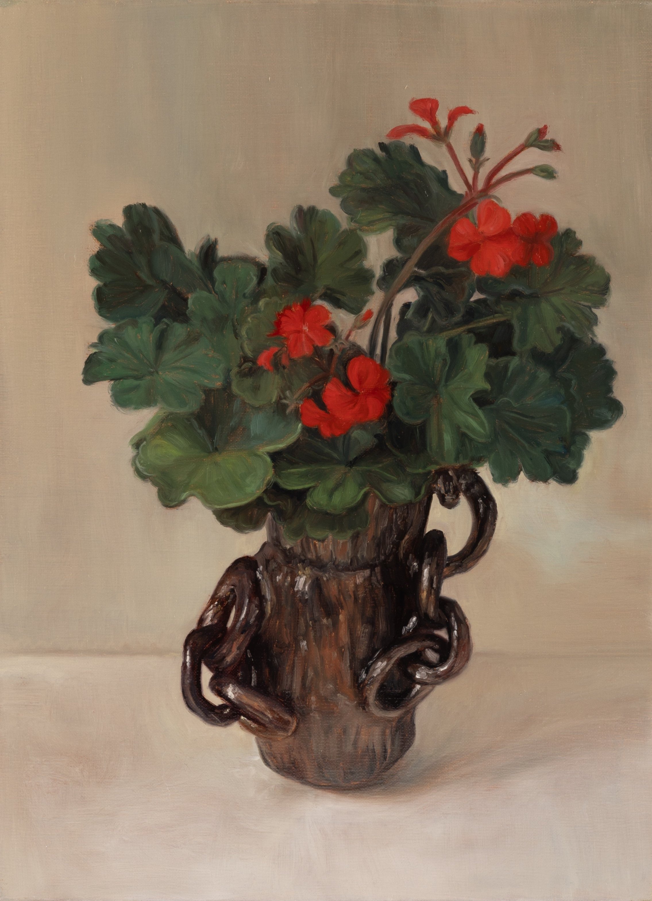 Lucinda's Vase and Geraniums