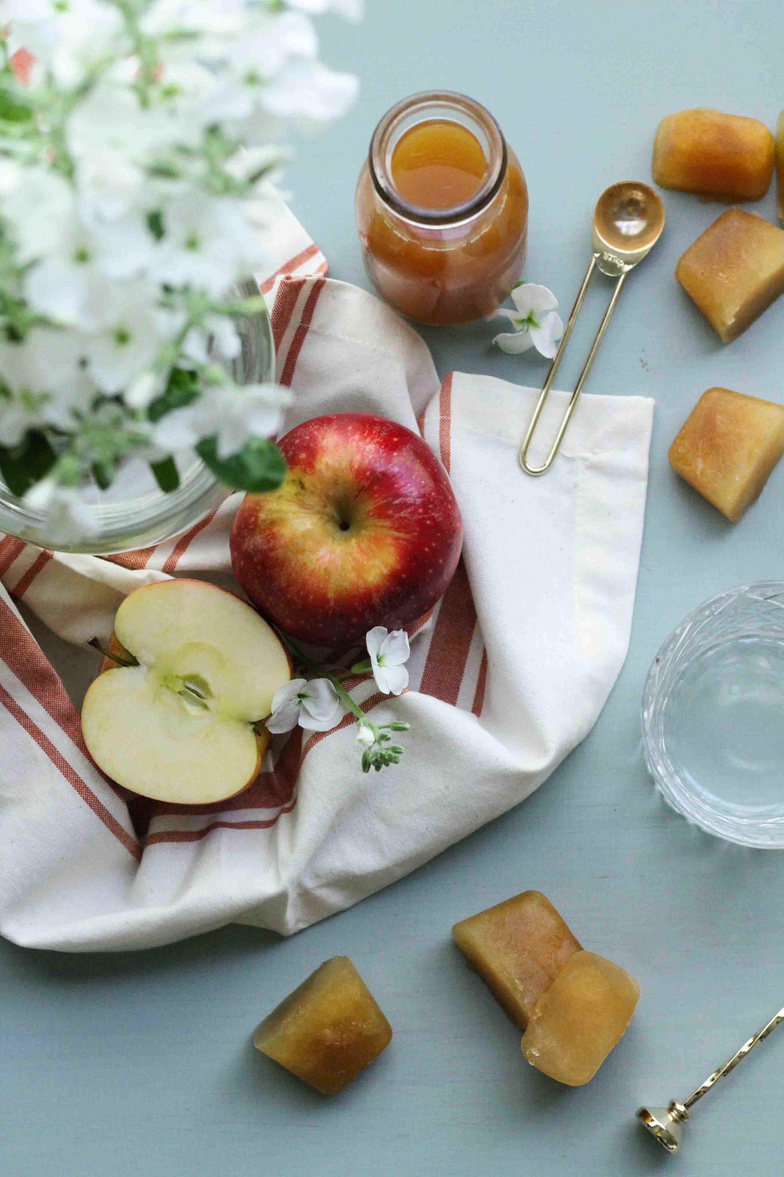 These apple cider slushies are rimmed with spiced sugar, making them the perfect, autumn mocktail! {Pedantic Foodie}