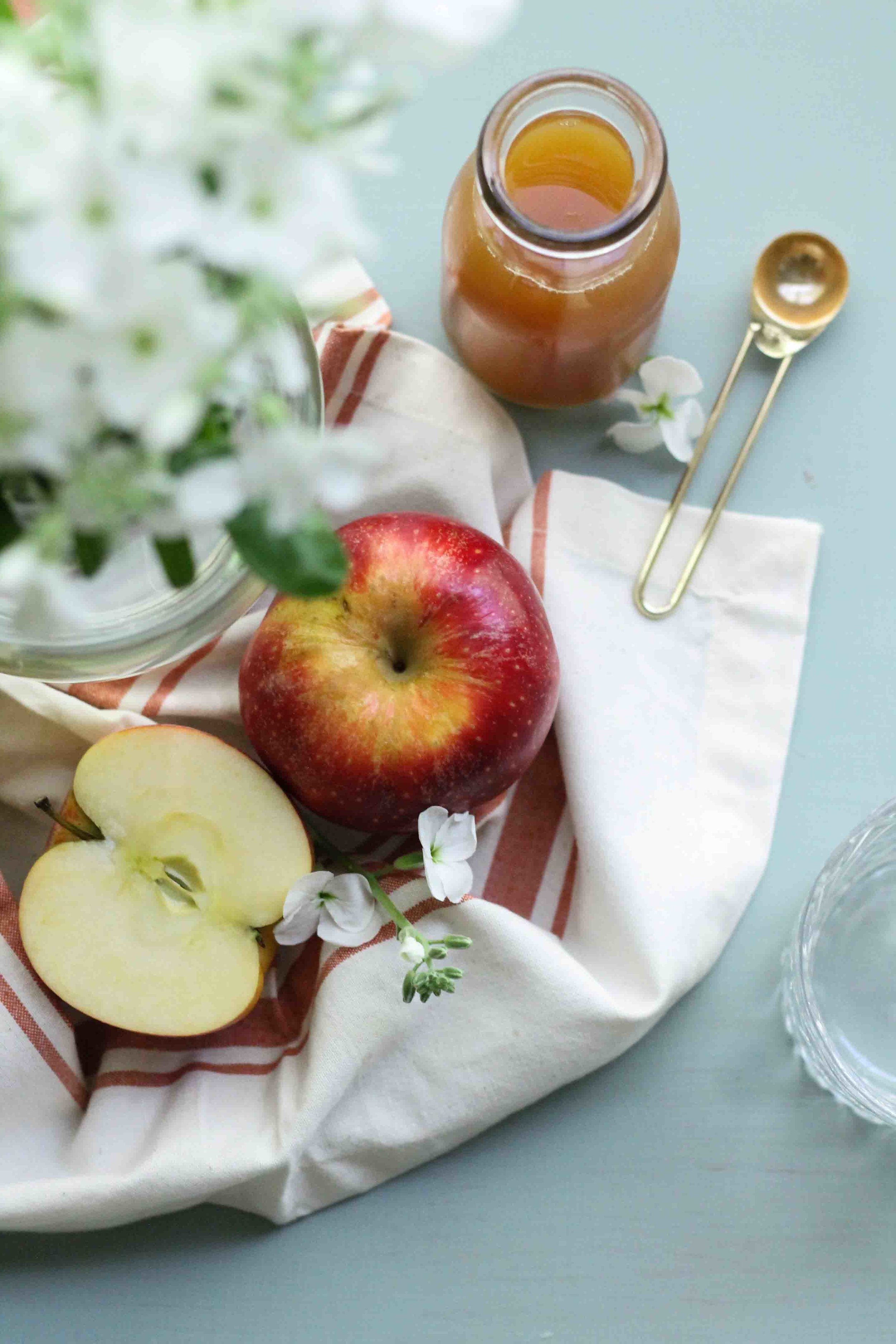 These apple cider slushies are rimmed with spiced sugar, making them the perfect, autumn mocktail! {Pedantic Foodie}