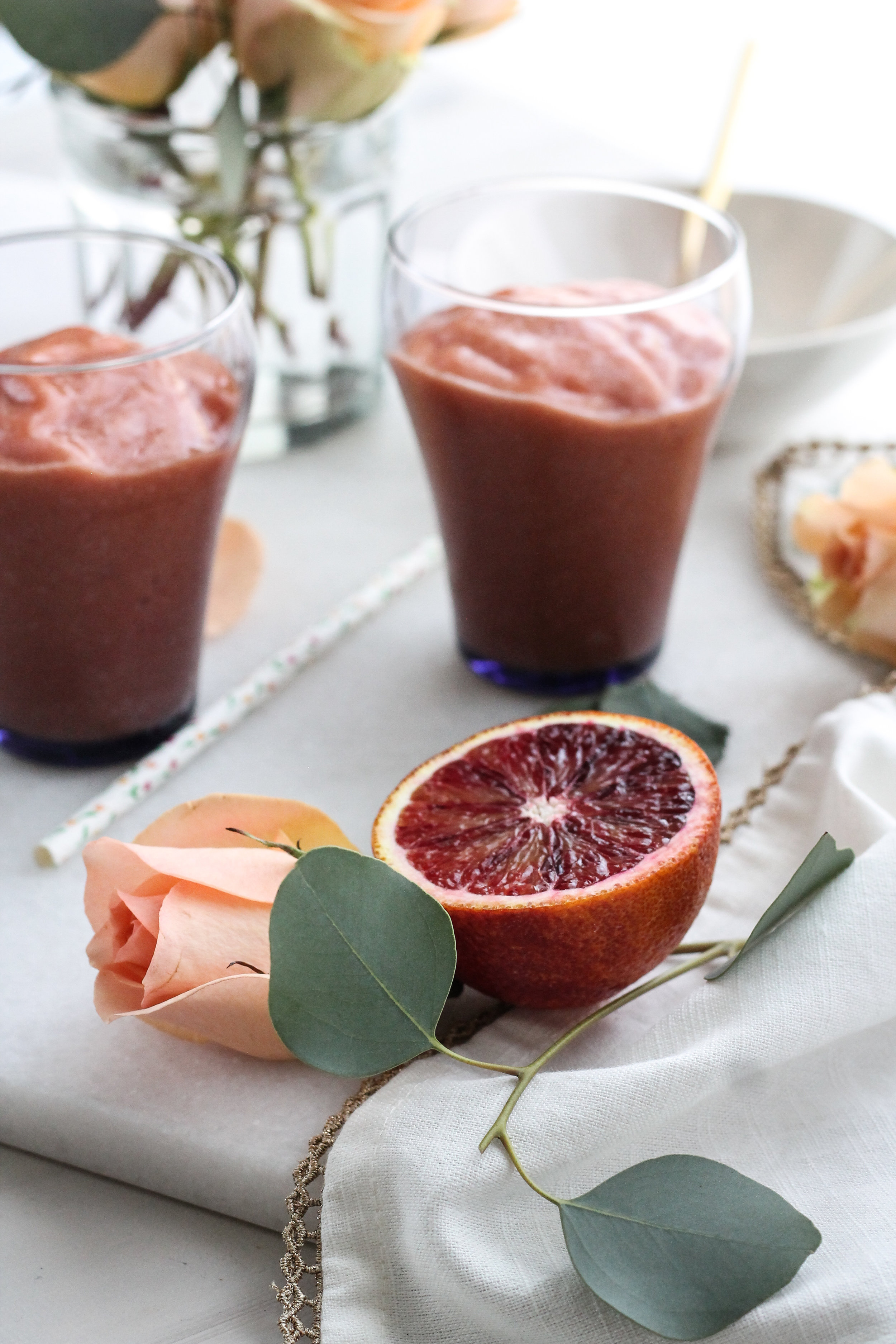 MANGO BLOOD ORANGE SMOOTHIE with COCONUT OIL [ www.pedanticfoodie.com ]