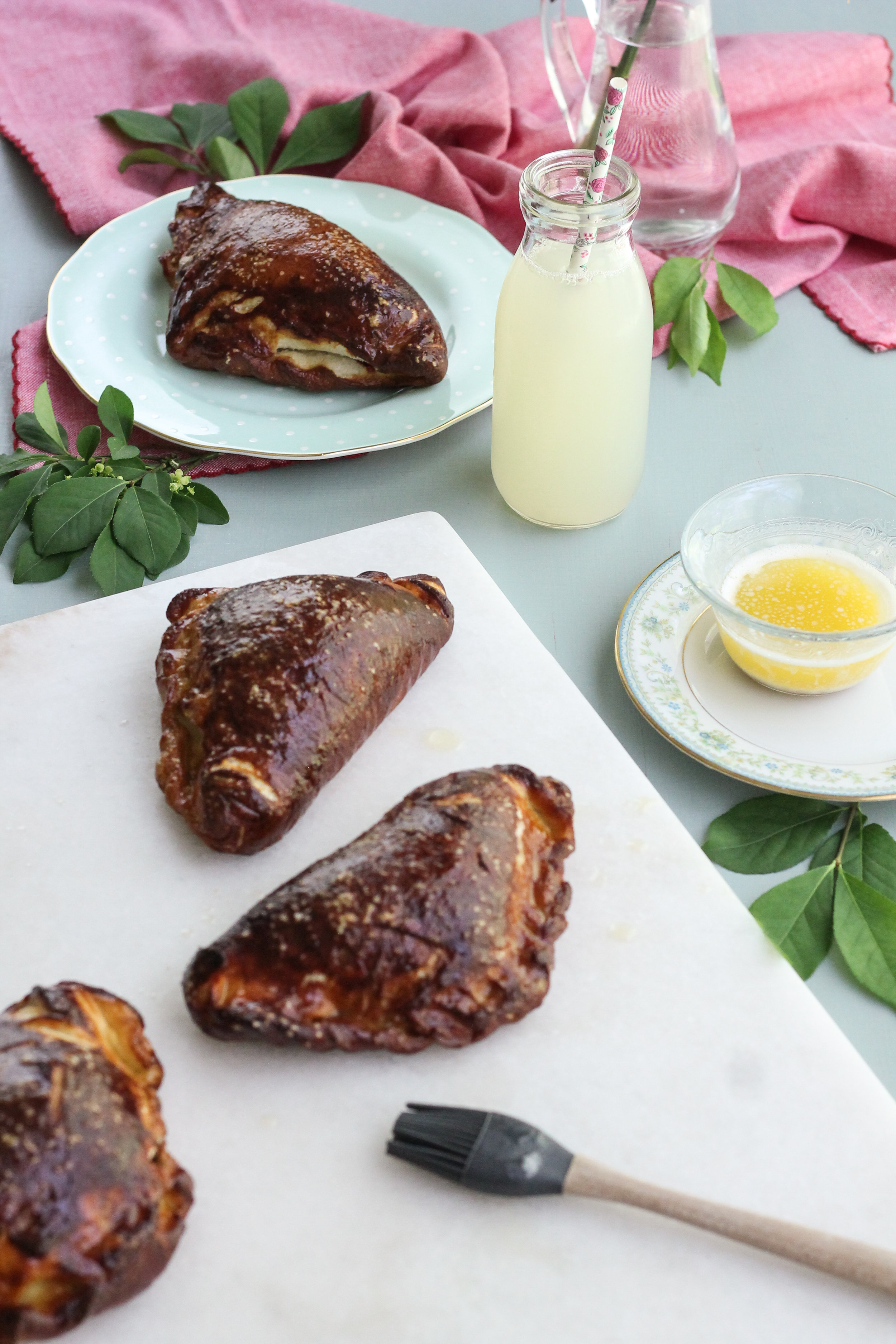 Tart Cherry & Cream Cheese Pretzel Turnovers [ WWW.PEDANTICFOODIE.COM ]