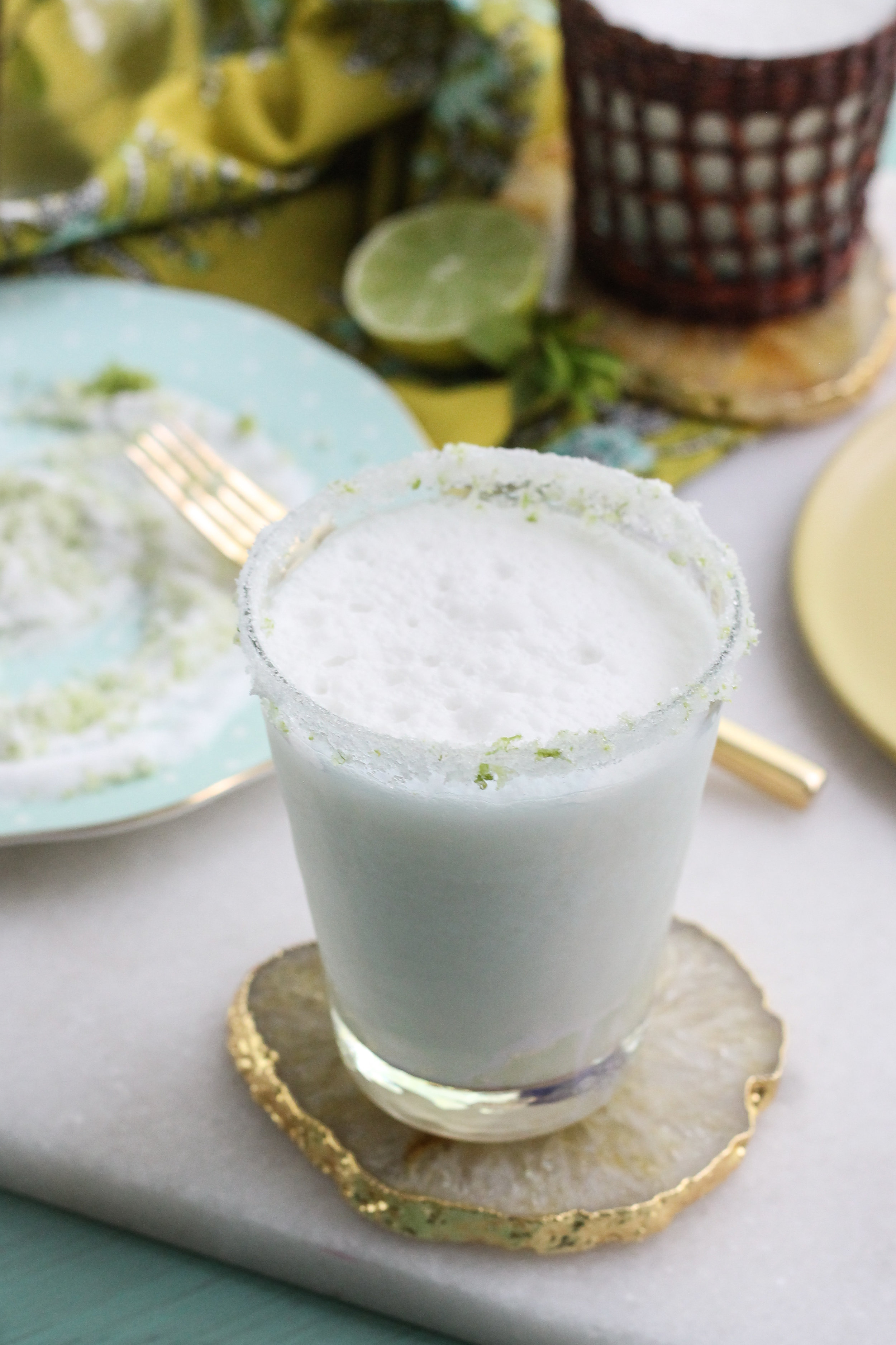 This creamy coconut limeade slush is the perfect mocktail to sip on a hot, summer day.  [ WWW.PEDANTICFOODIE.COM ]
