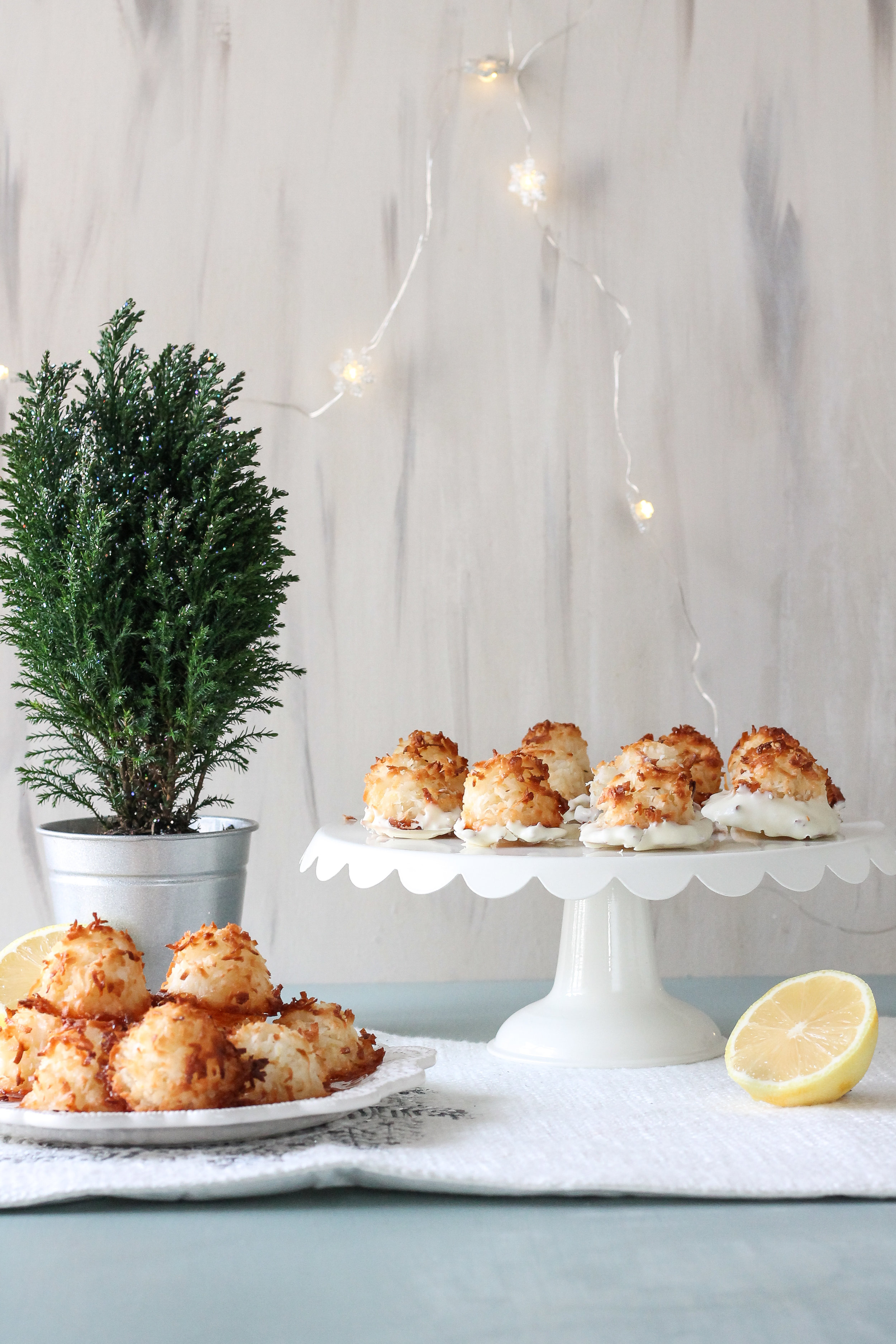 These super simple lemon coconut macaroons are sure to be the star of this year's cookie swap!  Find the recipe on www.pedanticfoodie.com!