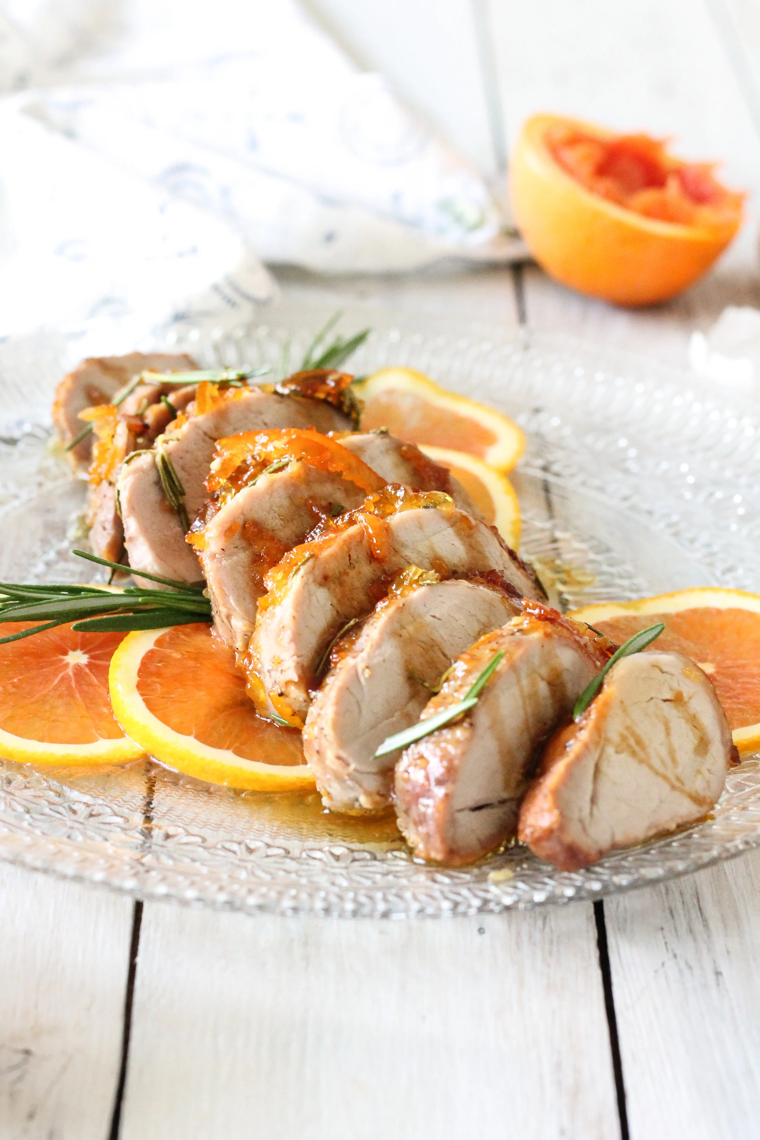 PORK TENDERLOIN LOIN GLAZED with ORANGE MARMALADE & ROSEMARY — Plate Fete