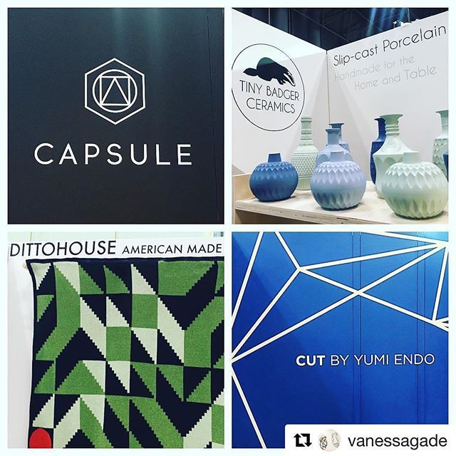 #Repost @vanessagade with @repostapp
・・・
My awesome neighbors at @designmilk MILKSTAND @icff_nyc ! Come check them out at booth 105!

@tinybadgerceramics @capsule @dittohouse_ @yumiendo *
*
designmilk #nyc #tradeshow #icff_nyc #icff2017 #DMMilkStand 