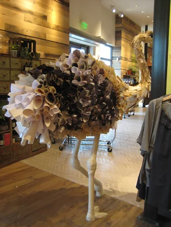 A shot from the back. I made his legs so it would look like he was walking through the store.