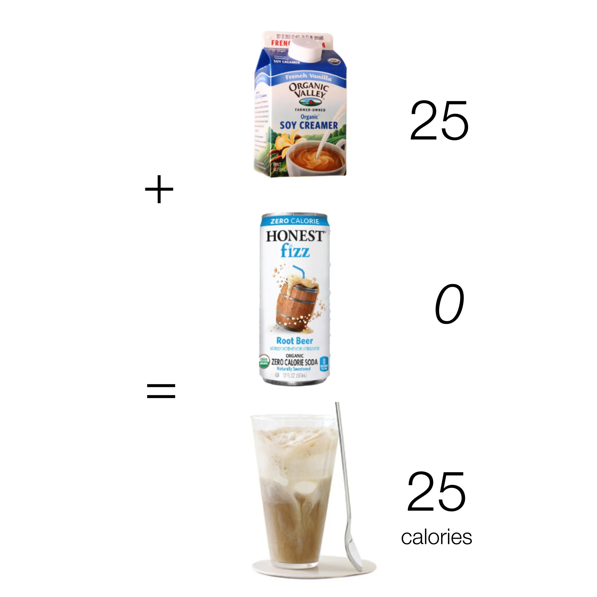 Organic Valley Vanilla Soy Creamer + Honest Fizz Root Beer = Faux Float 