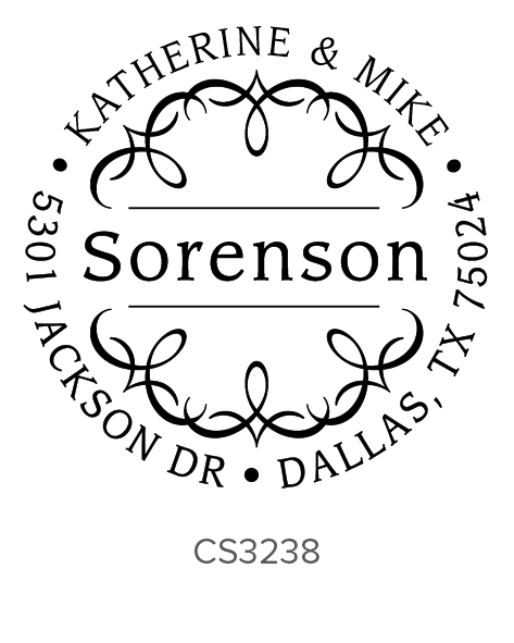 Custom return address stamp – K and N Designs