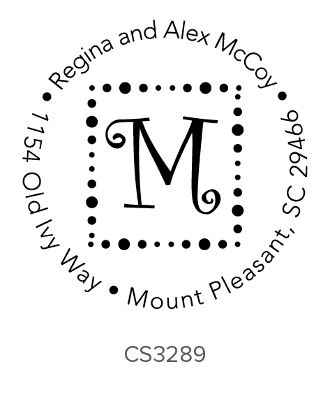 TDW CS-3247 Self Inking Stamp  Personalized Stamp by Three Designing Women  – Preppy Monogrammed Gifts
